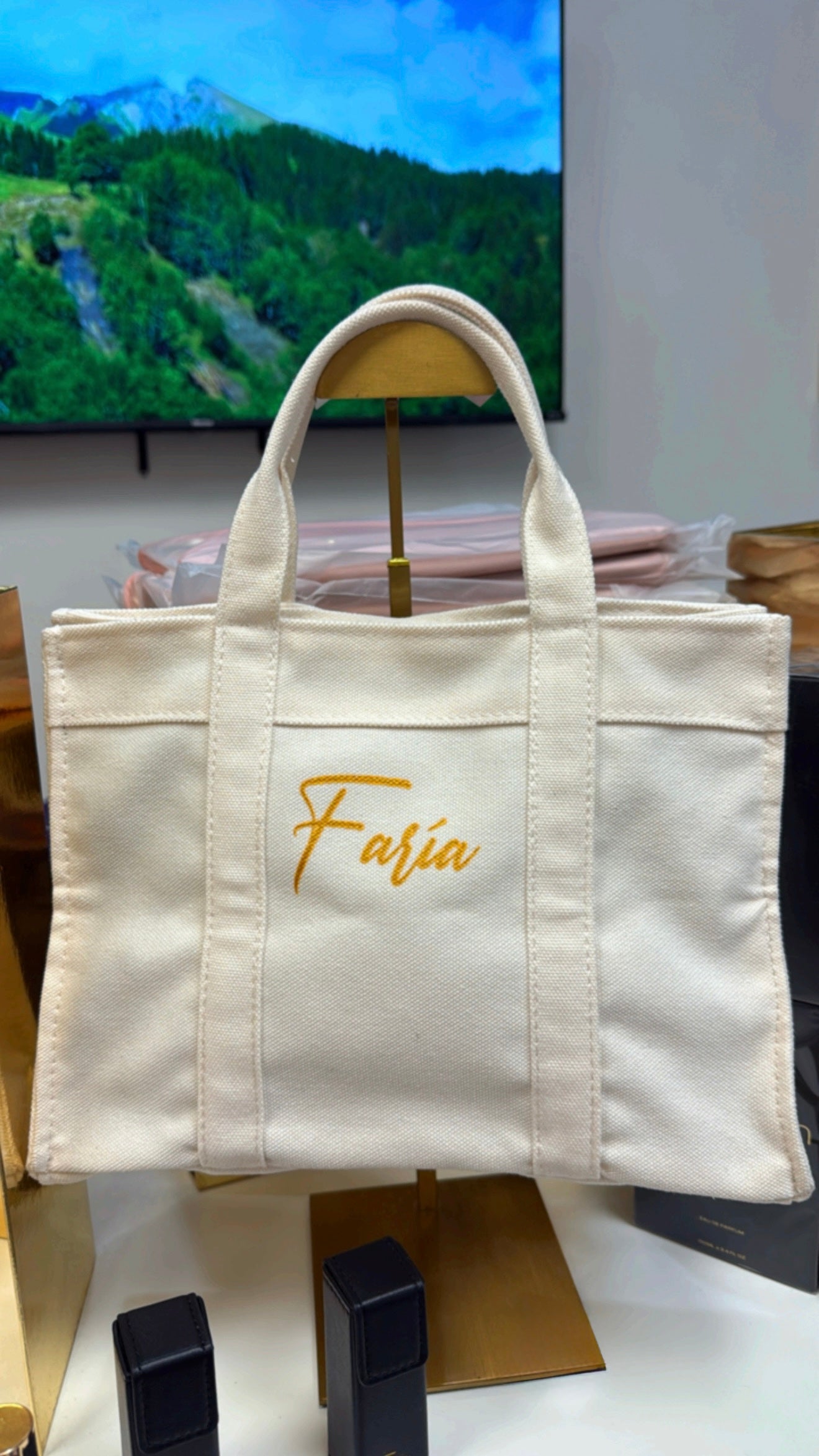 Faría Totes White Handbag