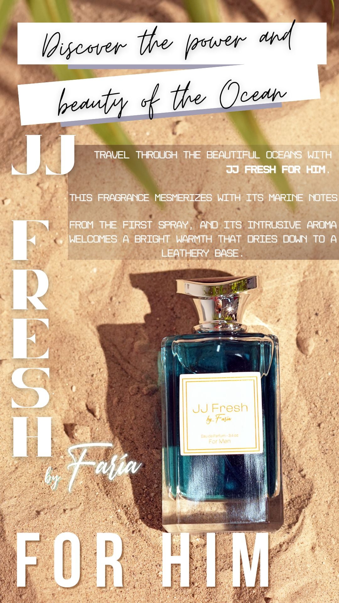 JJ Fresh for Him by Faria 3.4 Oz. Edp Men