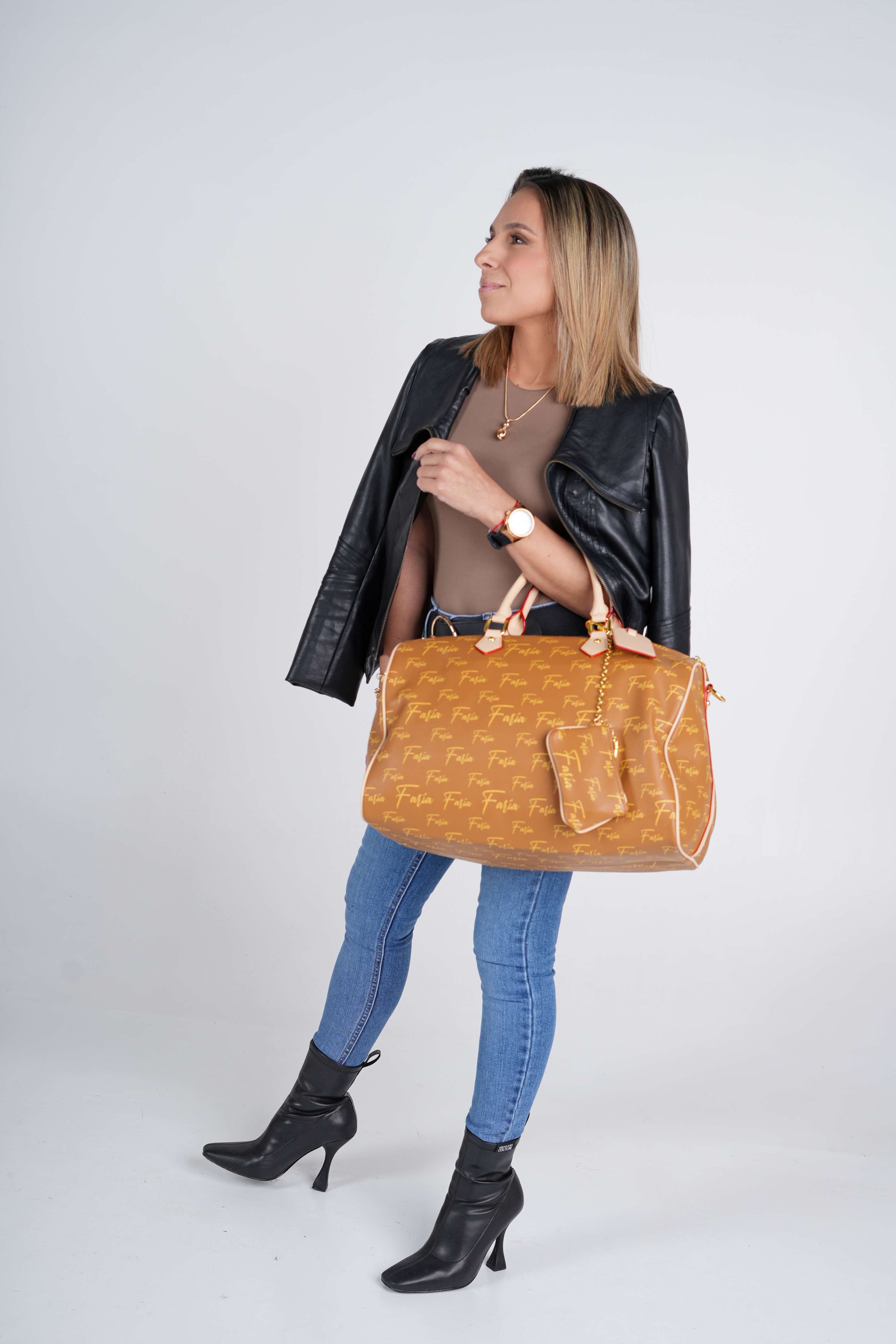 Bolsa de viaje marrón Faría
